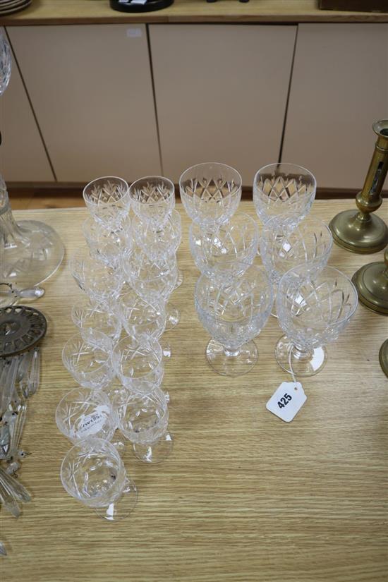A Webb & Corbett part suite of table glassware (19 pieces)